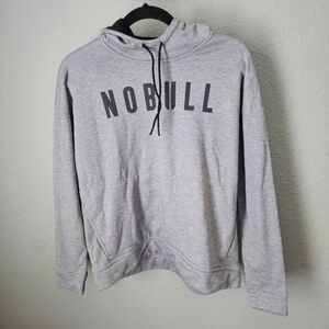 Women Nobull Hoodie Front Pocket Gray Size M
